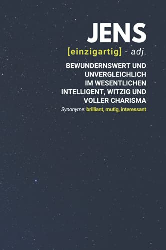 Jens (einzigartig) bewundernswert: inkl. Kalender 2021/2022 | Das perfekte Geschenk | personalisiert mit dem Namen Jens | Geschenkidee | Geschenke | Name