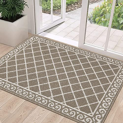 HEBE Indoor Door Mat 32x48 Non Slip Front Door Welcome Mats Washable Shoe Mats Dirt Trapper for Entryway Low Profile Kitchen Carpet for Entrance Hallways Entrance Mat for Dogs