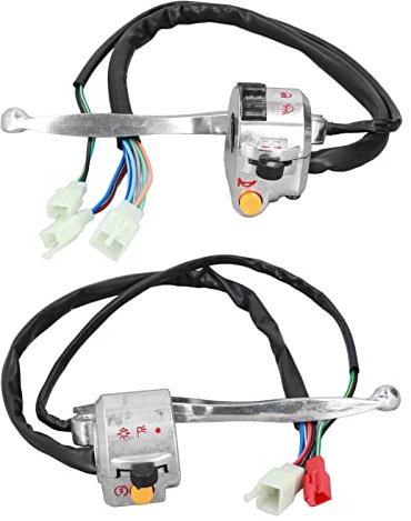 Interrupteur de guidon de frein à tambour, bouton de klaxon de guidon de moto multifonction gauche droite de remplacement pour JH70 JH90 pour Scooter chinois 50cc