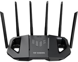 ASUS TUF Gaming BE6500 Dual Band Wi-Fi 7 (802.11be) Extendable Gaming Router (4X 2.5 GbE-Ports, 3-stufige Portweiterleitung, Smart Home Master, AiMesh-Unterstützung, AiProtection Pro)