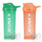 ACUNA Protein Shaker Bottle 700ml (Pack Of 2), Gym Shaker Bottle With Steel Mixing Ball, Leak Proof Secure Flip Flop Lid Shake Bottle Mixer- BPA Free Protein Shake Bottle (Orange - Green)