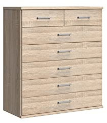möbelando Kommode >Click< (B/H/T: 90x106x40 cm) in Eiche-Sägerau-Nachbildung