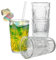 Bormioli Rocco Set de 4 Verres à Long Drink romantiques Transparent 340 ML Ø 8 cm 4 Personnes Verres à Eau Verres à Cocktail Verres à Eau Spiritueux jus de Fruits Soft Drinks avec Motif Relief