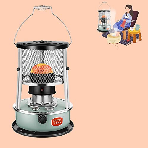 Samnuerly Effizienter Kerosinbrenner Einziehbare Campingheizung 34-46 cm Innenraumheizung Kerosinherd zum Heizen Kochen ohne Strom (Farbe : Schwarz) (Grün)
