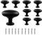 Möbelknöpfe Schwarz, 8 Stück Möbelknopf, Schrankknöpfe Schwarz, Schrankknöpfe, Schubladenknöpfe, Möbelknöpfe, Edelstahl Einlochgriff, Schrank Knöpfe, Knauf für Schrank, Schublade, Küche( 29*29mm)