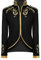 FYMNSI Herren Prinz Kost?m Blazer Gothic Steampunk Frack Mantel M?nner Smoking Festlich Anzug Mittelalter Viktorianischen Retro Jacke Uniform Karneval Fasching Halloween Party Cosplay Schwarz 3XL