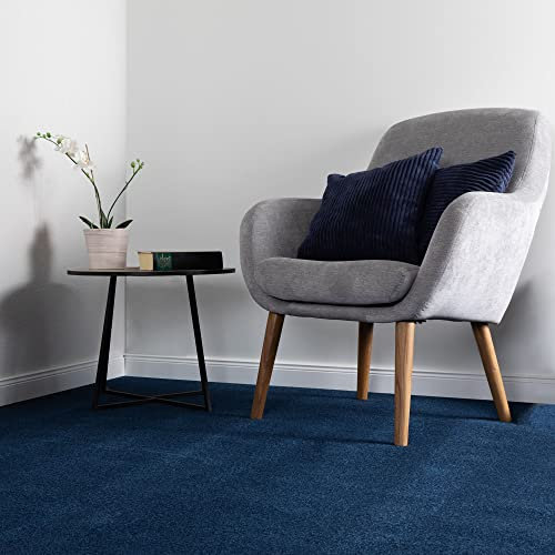 Steffensmeier Teppichboden Ibiza | Auslegware | Kinderzimmer,Wohnzimmer,Schlafzimmer und Jugendzimmer | Blau, Größe: 200x700 cm