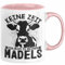 Landwirt Bauer Tasse Geschenk Keine Zeit Ich Muss Zu Meinen Mädels Kuh Rind Grafik (Rosa)