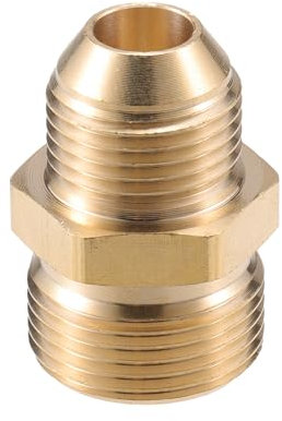 VekAuto Connecteur pour Nettoyeur Haute Pression, Adaptateur Mâle en Laiton M18x1.5 vers M22x1.5, Universel pour Raccord Rapide de Nettoyeur Haute Pression, Tonalité Cuivre en Laiton