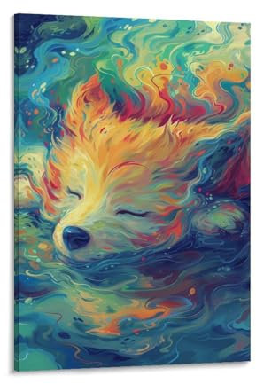 YTPONBCSTUG Akita Hund Wandbilder,Modern Wandbild Design-Poster Kunstdruck Dekorative Malerei Dekoration Für Wohnzimmer 16x24inch(40x60cm)