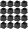 QUARKZMAN 36 Stück PVC Quadratische Stuhlbeinkappen, 30mm x 30mm OD Schwarze Möbelfüße Pads Tischfußabdeckungen Bodenschoner für Terrassentisch Schrank Bettmöbel
