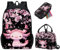 Tuoxiukan Axolotl Rucksack und Lunchbox Set für Mädchen Grundschule 3-teiliges Büchertasche mit Lunchbag Federmäppchen Kirschblüten Schultaschen Große Kapazität Niedlicher Schulterrucksack