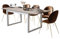 Newfurn Esstisch ausziehbar 160-200 cm inkl. Tischplatte Weiß Sandstein Esszimmertisch Modern Skandinavisch - 160x75x90 cm (BxHxT) - Tisch Küchentisch Speisetisch - Esszimmer Wohnzimmer