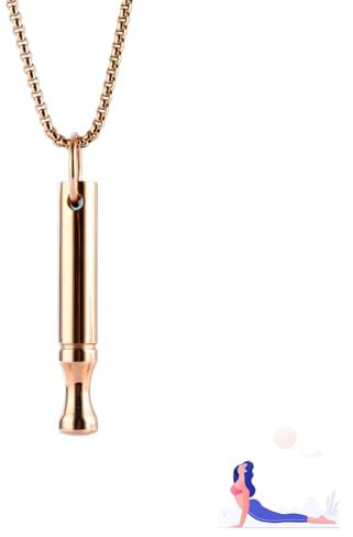 BFUZXY Collier de Respiration,Breathlace Arrêter de,Anti Stress Respirant Acier Inoxydable Collier Respiration pour Cadeaux Respiratoire Sans de l'anxiété de Soulagement pour Hommes Femmes