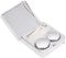 VIFERR Invisible Lens Cases Portable Marble Invisible Lens Holder Container Box with Mirror Tweezers Stick for Home Travel (Silver)