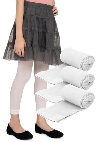 LORES Kinder-Leggings 7/8 Länge für Mädchen Modische, fußlose, stilvolle Hose für Kinder, Sport, Ballett, Yoga, Gymnastik, Hosen, Rock, Kleid Alice