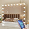 VOWNER Hollywood Schminkspiegel mit Beleuchtung, 18 LED Dimmbar Kosmetikspiegel mit 3 Lichtfarben, Touch Control Vanity Spiegel, mit USB und 10x Lupe, für Schlafzimmer Schminktisch