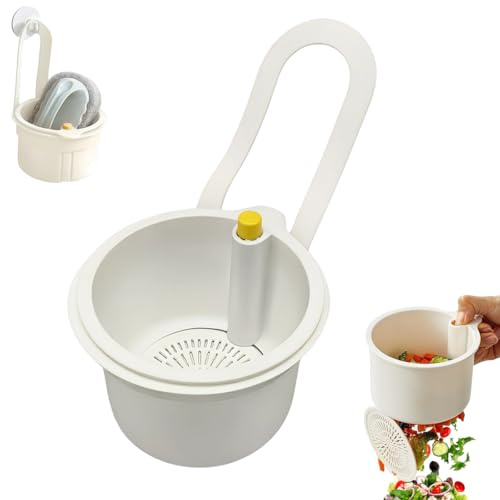 Sieb für Spülbecken, Küchenabflusskorb,Abtropfbehälter Spüle, Snap-Button Spülbecken Sieb Wasserhahn Hängend, Abtropfsieb Spülbecken für Küche Waschen Organizer