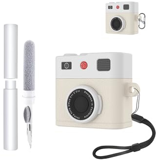 toergy Silikon Hülle für Apple AirPods Pro 3 Ohrhörer – Stoßfest, Wasserdicht, Weich & Langlebig, mit Lanyard, Schlüsselanhänger & Reinigungstool, Weiß