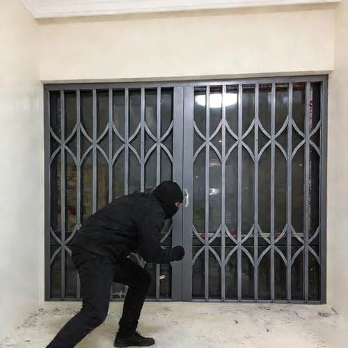 Reja Ventana Barras de Seguridad para Ventana Plegables, Reja de Ventana Antirrobo Plegable para Hogar, Protector de Ventana Antirrobo de Alta Resistencia(W90xH200cm/36x78in)