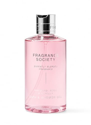 Mārks & Spēncēr | Fragrance Society Rhubarb, Rose & Vanilla Bath & Shower Gel | Expertly Blended Fragrance | 265mL