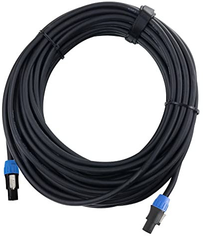 Pronomic pro-line BOXSP4-15 Lautsprecherkabel 4x 2,5 mm² - Professionelles Boxenkabel für DJ & PA - Länge: 15 m - Stecker: 4-Pol Speakon-kompatibel - Spannzangen-Zugentlastung - Schwarz