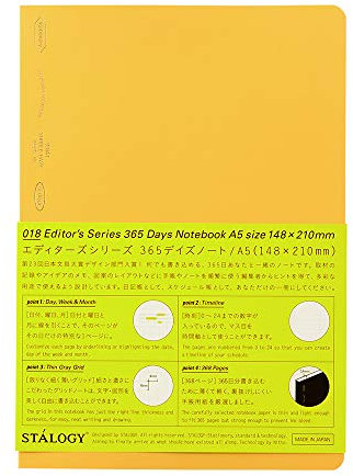 Stalogy 018 Editor's Series 365 days notebook (A5/Yellow) by