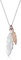 Elli Halskette Damen Feder Anhänger Boho Look Trend Bi-Color in 925 Sterling Silber
