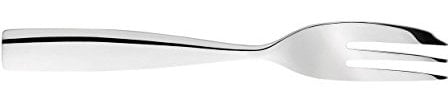 Alessi Pastry Fork in 18/10 Stainless Steel Mirror Polished with Relief Decoration, Silver, 17 x 21 x 4.7 cm
