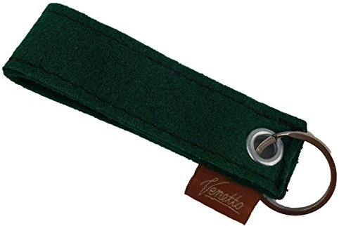 Schlüsselanhänger Schlüsselband Band aus Filz Ring Schlüsselring Anhänger für Schlüssel (Grün dunkel)