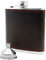 Outdoor Saxx® - Flasque en acier inoxydable, design élégant en cuir, bouteille de poche, entonnoir de remplissage, excellente idée de cadeau dans une boîte cadeau, 175 ml, noir.