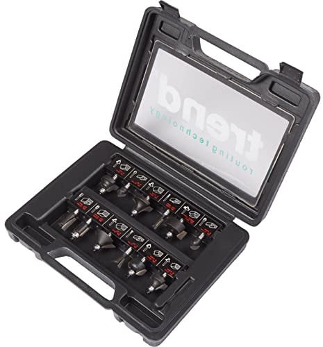 Trend 12-teiliges Fräser-Starter-Set, 8 mm Schaft, Hartmetallbestückt, Mit Aufbewahrungskoffer, SET/SS8X8MMTC