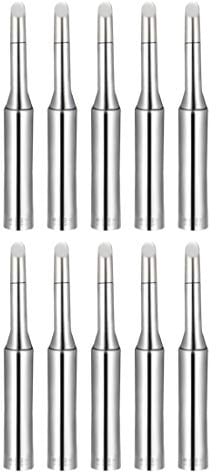 sourcing map Soldering Iron Tips 4mm x 6.5mm Bevel Edge Replacement for Solder Station Tip 900M-T-2C Silver 10pcs