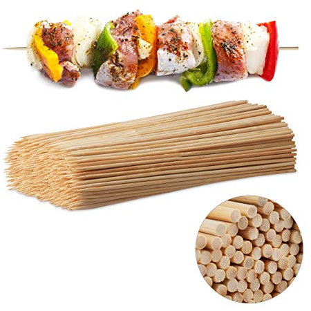 Relaxdays Holzspieße, 2500 Stück, Bambus, Basteln, Länge 30 cm, Breite 4 mm, praktisch, Natur
