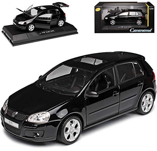 Cararama Volkwagen Golf V G*T*I Schwarz 5 Türer 2003-2008 1/24 Modell Auto