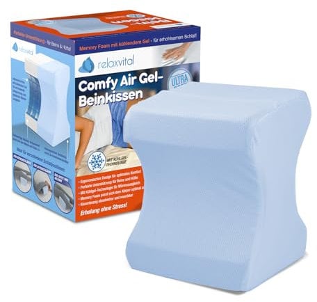 Relax Vital Comfy Air Gel Beinkissen [optimaler Komfort] Kniekissen - Kissen für Seitenschläfer - Beinkissen - Hüftkissen - Knee Pillow - Knie Lagerungskissen