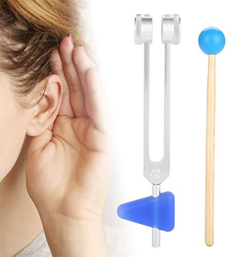 Chakra OM Stimmgabel, 136,1 Hz, medizinisches Heilungsinstrument, Aluminium, Schallheilung, Vibrationstherapie, medizinische Werkzeuge mit Hammer