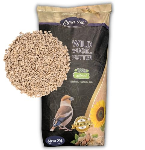 Lyra Pet® | 10 kg Sonnenblumenkerne Geschält Bruch | Neue Ernte | Für Kleine Wildvögel & Jungtiere | Ganzjahres Vogelfutter | Schalenfreier Energielieferant | Ideal für Balkon & Terrasse