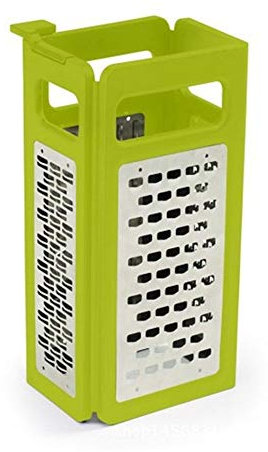 Grattugia pieghevole a quattro lati, pialla a 4 facce, pelapatate in acciaio inox, adatta per patate, carote, cetrioli e altre verdure