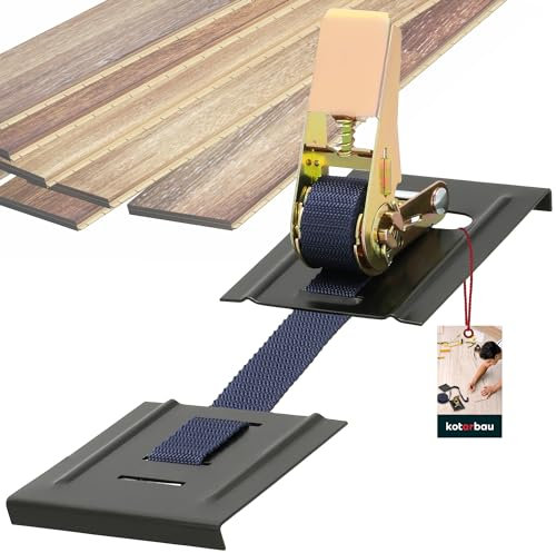 KOTARBAU® Bodenbelag Spanngurt zum Verlegen von Bodenpaneelen Parkett Laminat Spanngurt 5m