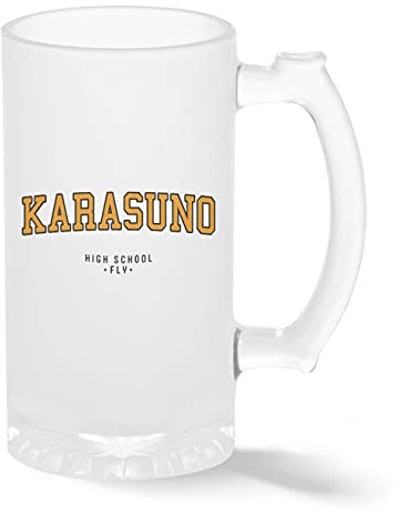 Karasuno High School FLY Anime Haikyuu Transparent Bierkrug Stein 500ml