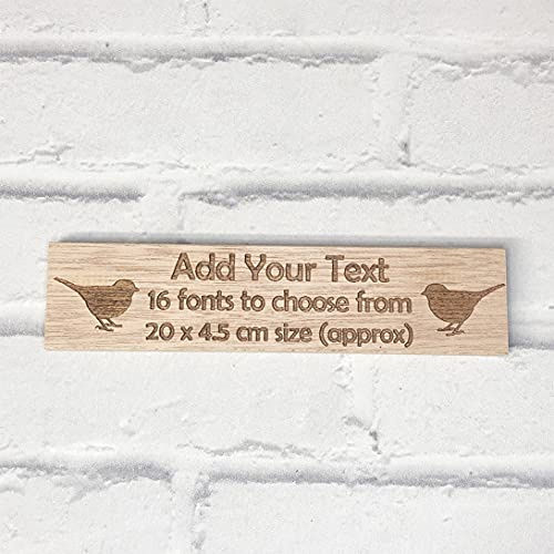Cutncraft Designs Personalised wooden plaque/sign bespoke childs bedroom door/custom text - Robin Bird