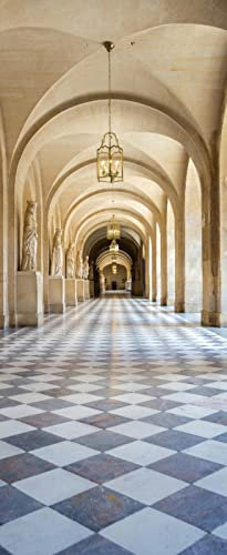 A.Monamour Türtapete Selbstklebend Türfolie Türposter 3D Korridor Von Versailles Chateau Palace Paris Frankreich Vinyl Folie Türdeko Tapete Wandbild Türaufkleber Türtattoo 95 x 215 cm