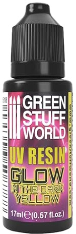 Green Stuff World UV-Aushärtung, leuchtet im Dunkeln, Kunstharz, 17 ml, Gelb