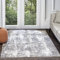 Livabliss Bergfors Wohnzimmer Teppich Modern - Abstrakt Design in Marmor Optik für Wohnzimmer, Esszimmer, Schlafzimmer 160x213 cm - Weicher Kurzflor Grau, Weiß, Elfenbein