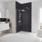 Schulte 2 panneaux muraux 100 x 255 cm, surface 5.1 m², épaisseur 3 mm, revêtement salle de bain douche, résistant aux rayures, ardoise, DécoDesign, livré avec adhésif double face