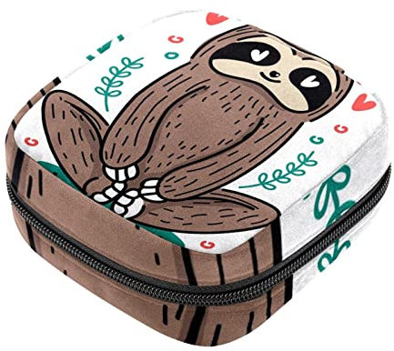 Yoga-Faultier-Damen-Servietten-Aufbewahrungstasche, tragbare Perioden-Tasche für Frauen, Teenager, Mädchen, Menstruationstassen-Tasche, Stilleinlagen-Halter