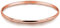 Dankadi Bracelet Fin en 925 Argent 3MM Large Plat Demi-Rond, Ø 60 65 68MM Lot de 1/2/3 Plaqué Rose Jonc de Manchette Lisse Simple Classique Pour Femme Fille(Diamètre 68MM, Rose Gold Color 1 piece)