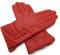 TheGloveHut Damen Echtes Weiches Leder Handschuhe Voll Gefüttert (Rot, M 7 )