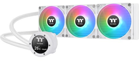 Thermaltake TH360 V2 Ultra ARGB Sync/AlO Liquid Cooler/ARGB Fan 120 * 3/PWM 500~1500rpm/Water Block 2.1 LCD/Bianco, CL-W405-PL12SW-A